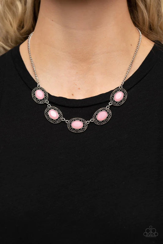Sunshiny Shimmer - Pink ♥ Necklace