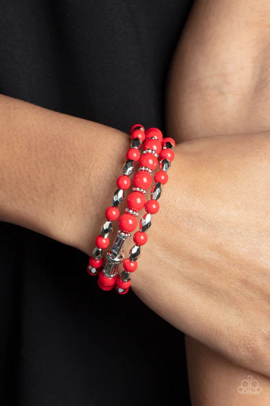 Colorfully Coiled - Red ♥ Bracelet
