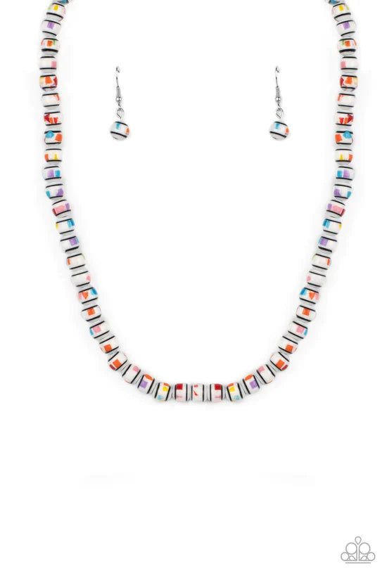 Gobstopper Glamour - White ♥ Necklace