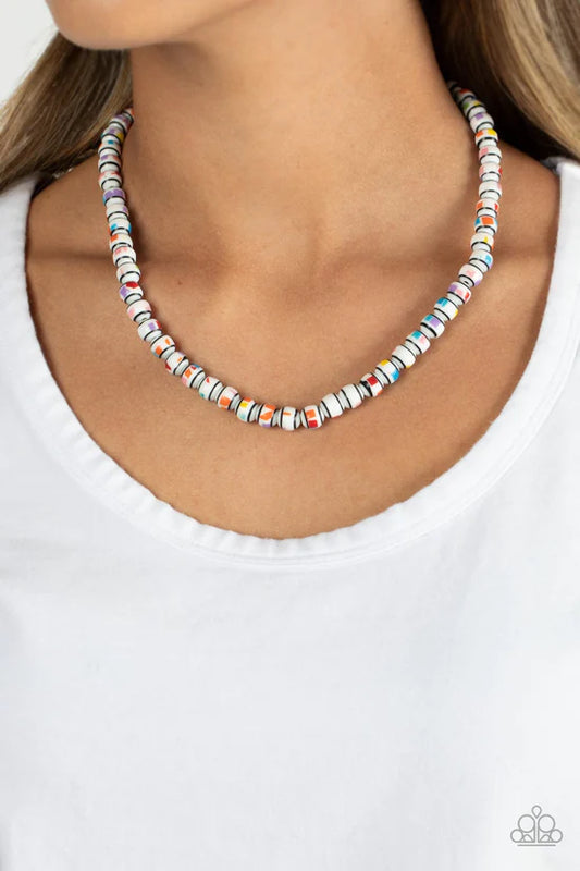 Gobstopper Glamour - White ♥ Necklace